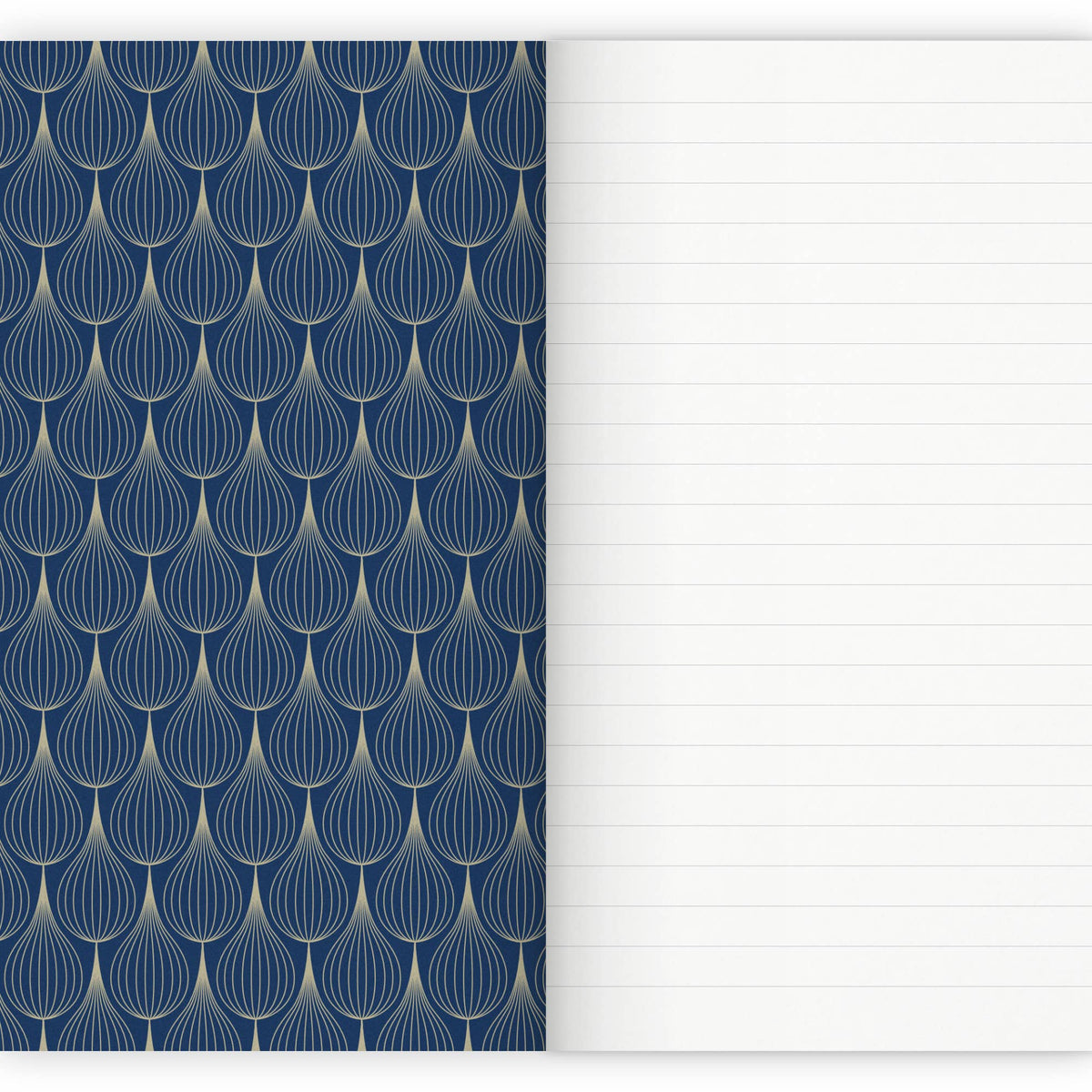 Carnet A5 Art déco - Cobalt