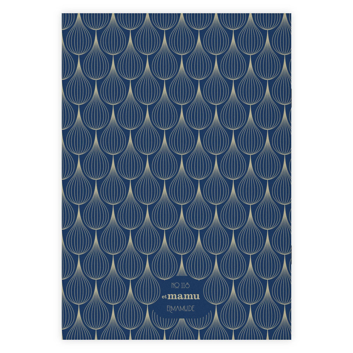 Carnet A5 Art déco - Cobalt