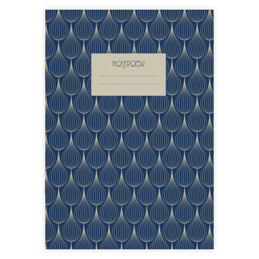 Carnet A5 Art déco - Cobalt