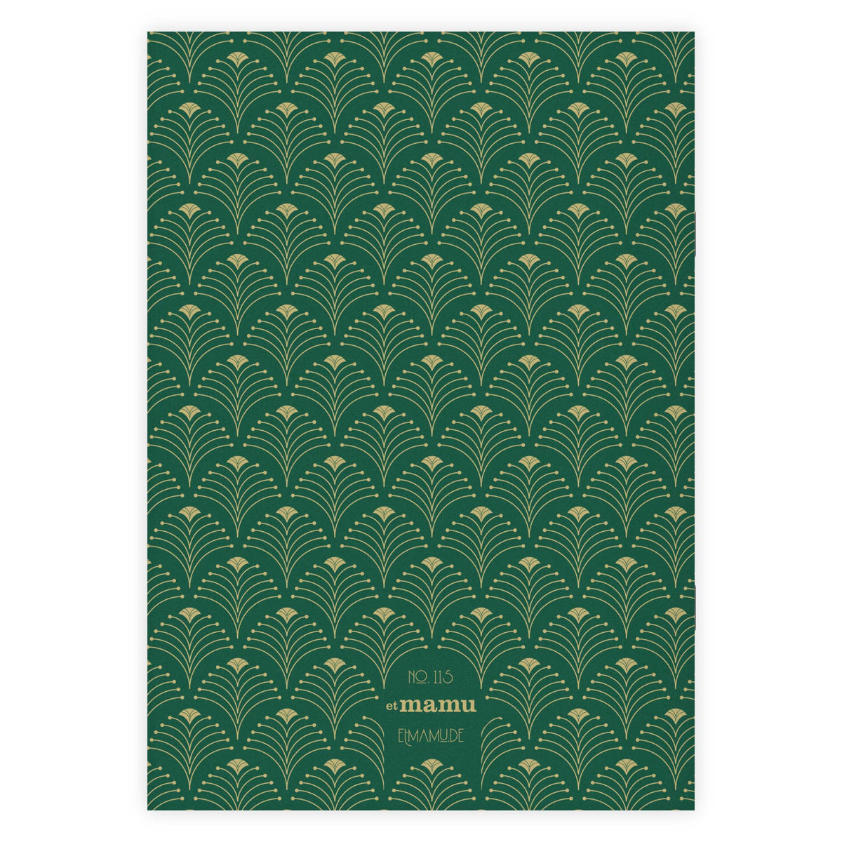 Carnet A5 Art déco- Émeraude