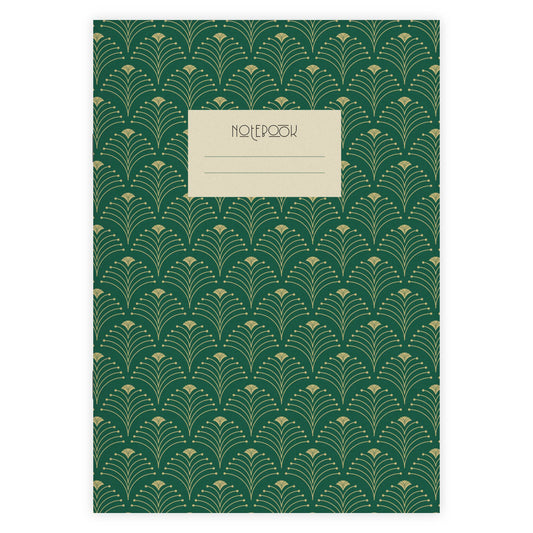 Carnet A5 Art déco- Émeraude
